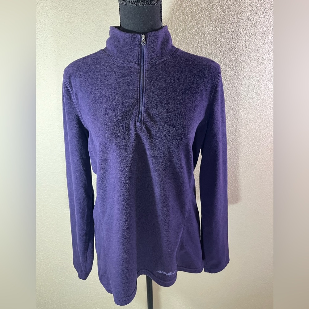 Eddie Bauer Purple Half-Zip Performance Fleece Women’s Size Large